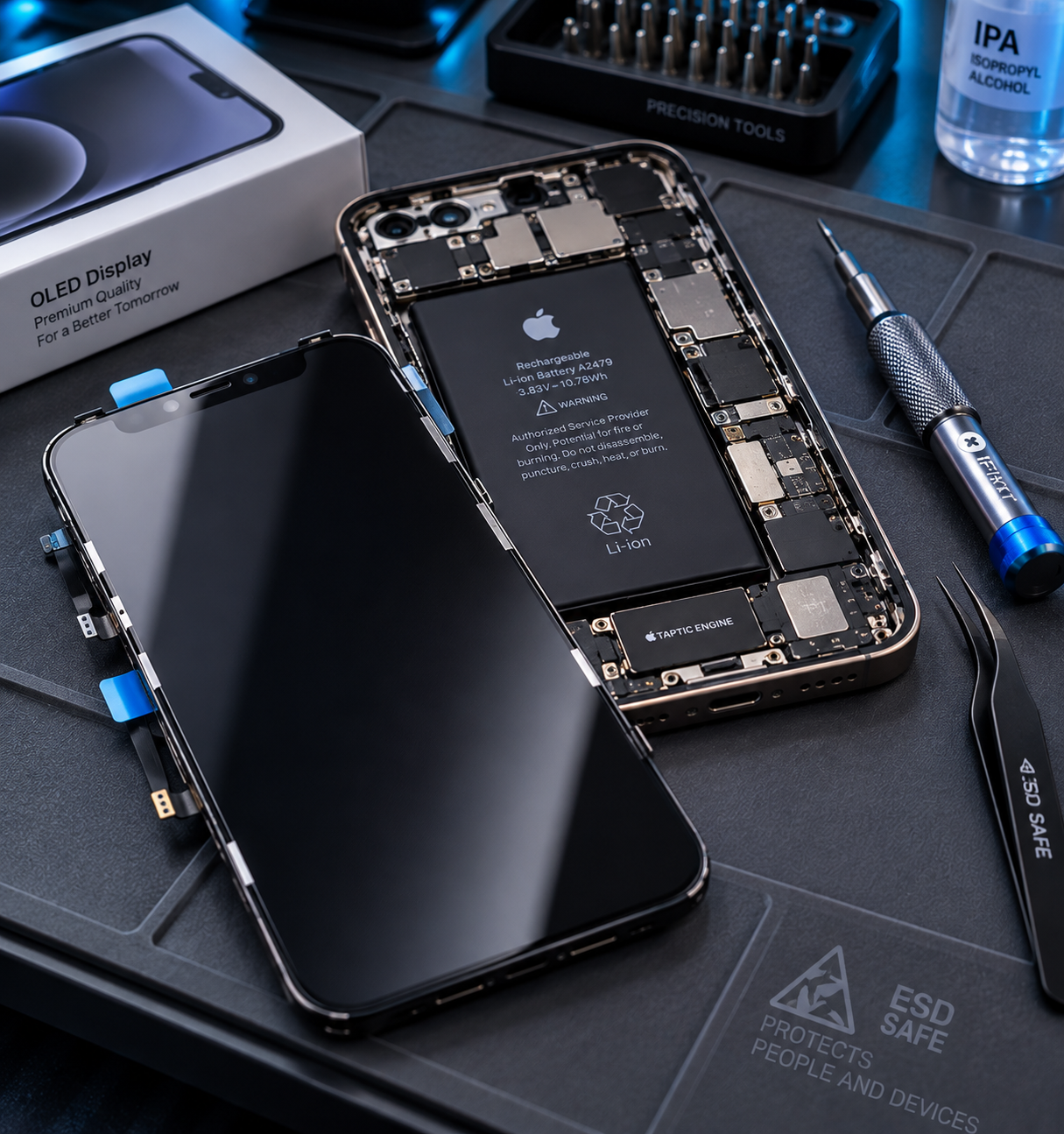 Reemplazo de pantalla OLED en Smartphone